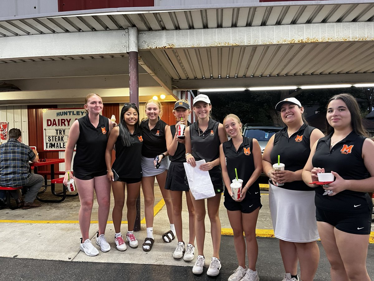 Warriors pick up a conference win against a really good Huntley team.  Broke 180 for the first time with a team score of 177. The Lady Warriors were led by Madelyn Blake &amp; Abby Powers, each shooting at 42. #together