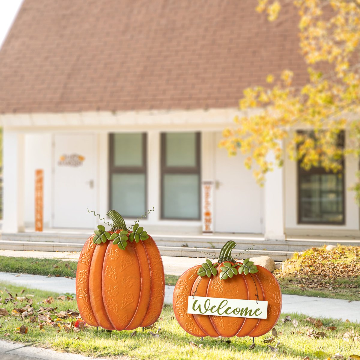 GlitzhomeCorp's tweet image. Are you looking for something special that can be used as outdoor ornaments in Fall. This set of two pumpkin signs will definitely be a perfect choice.
#falldecor #outdoordecor #yardsign