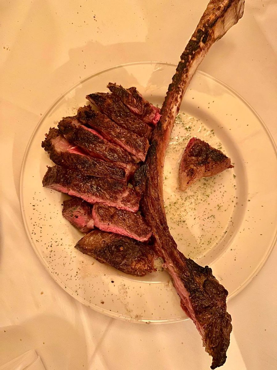 Taste the food. Very nice red wine.