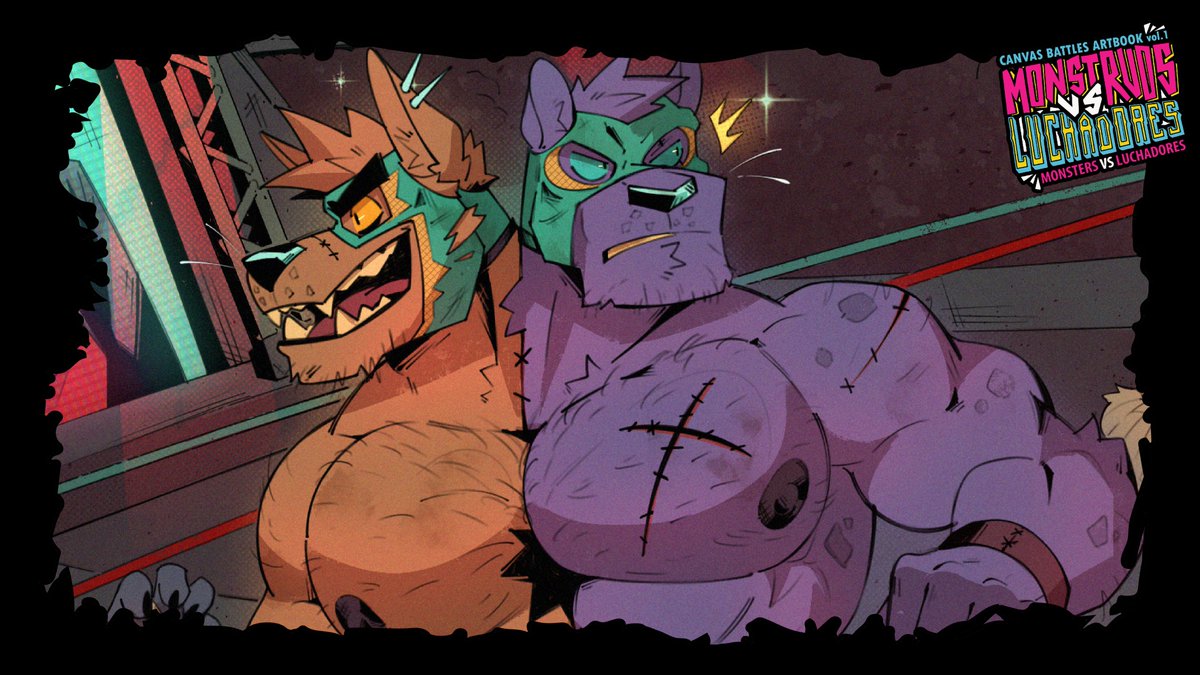 2WolvesInside's tweet photo. 🔥3 DAYS LEFT ON KICKSTARTER🔥

🎨We're pleased to present the talented artists on our first edition of Canvas Battles Monsters VS Luchadores!

The Smelliest Yeen @ZipperHyena is here!

Speaking of double trouble!!
#CanvasBattles #MonstersVsLuchadores #Artbook #FurryArt #LGBTQArt https://t.co/Kd1wn0slwc