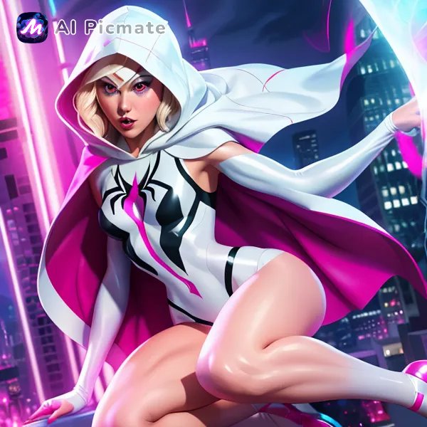 AdamSauer18's tweet photo. @jinx_aiart It took some time to find the right prompts and style. 
#AIart #spiderGwen #spiderghost #MarvelStudios https://t.co/jKSaoyH2G4