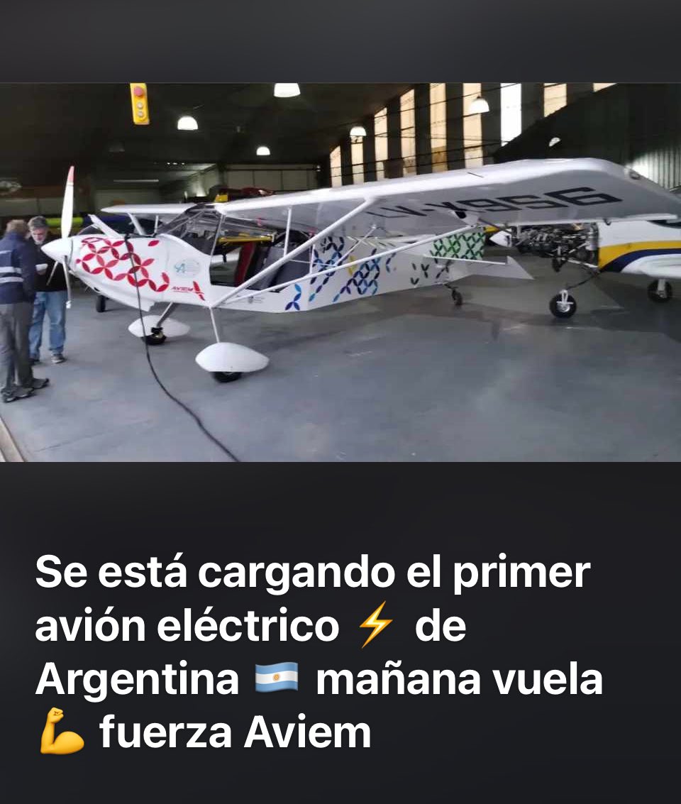 Argentina ingreso al grupo de Países que han diseñado y volado un avión eléctrico.<a href="/elonmusk/">Elon Musk</a>