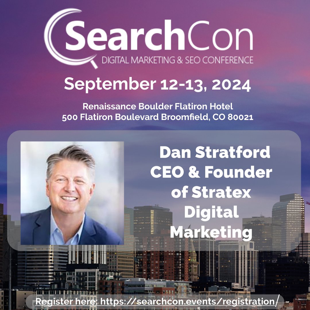 SearchConSEO's tweet image. 📣 Meet our final #SearchCon speakers:
🎤 Tracy McDonald: Data Strategy Manager at @SeerInteractive  Interactive.
🎤 Dan Stratford: CEO &amp;amp; Founder of Stratex Digital Marketing.
🎤 Mark Kutowy: VP of Sales at @ImarkLimited.

🗓️ Schedule: lnkd.in/gyqjtJbW
