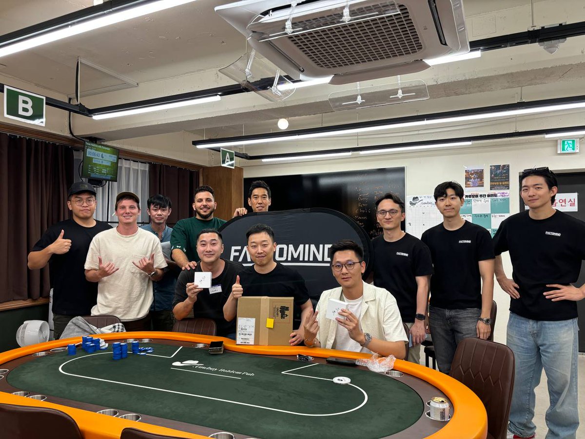 Justin | Factomind 🇰🇷 (@justin400m) on Twitter photo Our final tablists from last week’s poker tournament with <a href="/factomind/">Factomind</a>! @cryptodonktard from OBC took the win, and the other final table legends were: <a href="/btcfi_intern/">SKY.BTC🟧 @BitFi</a>, <a href="/heymaximillian/">Maximilian 🌊</a>, <a href="/Hedwigcrypto/">JC</a>, <a href="/torabyou/">Torab</a>, <a href="/coding_toLex/">toLexFish.eth</a>, and <a href="/OxNeoEth/">OxNeo.eth</a>. GG everyone—until next time! Our final tablists from last week’s poker tournament with <a href="/factomind/">Factomind</a>! @cryptodonktard from OBC took the win, and the other final table legends were: <a href="/btcfi_intern/">SKY.BTC🟧 @BitFi</a>, <a href="/heymaximillian/">Maximilian 🌊</a>, <a href="/Hedwigcrypto/">JC</a>, <a href="/torabyou/">Torab</a>, <a href="/coding_toLex/">toLexFish.eth</a>, and <a href="/OxNeoEth/">OxNeo.eth</a>. GG everyone—until next time!