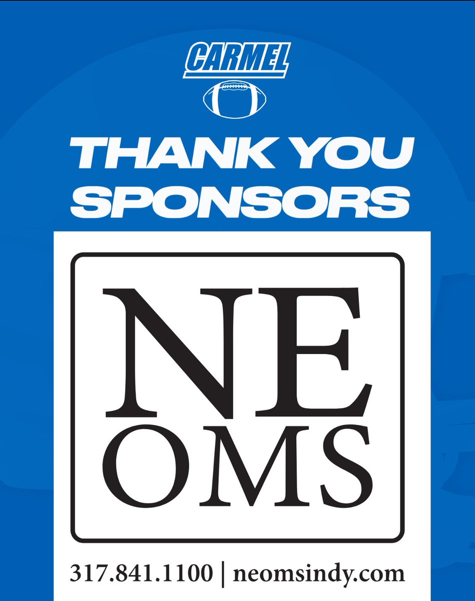 🏈 A Huge Thank You to Neoms for Being a Silver Sponsor! 🏈
We are thrilled to have Neoms as a Silver Sponsor of Carmel Football! Your support makes a tremendous impact on our team, and we couldn’t do it without you.
Thank you for investing in our athletes and our community.