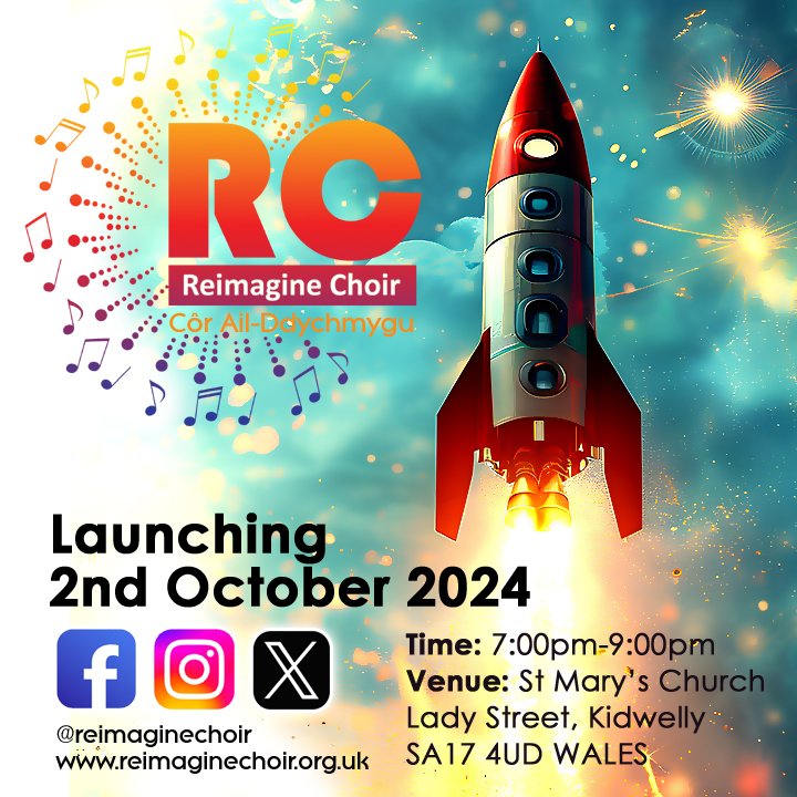 <a href="/ReimagineChoir/">ReimagineChoir</a> #launching #october2024 #SouthWales #Kidwelly #Wales #AChoirfortheCommunity #singers #choir #groupsinging #pop #rock #rnb #CountryMusic #musictheatre #classicalcrossover #beatboxing #acapella