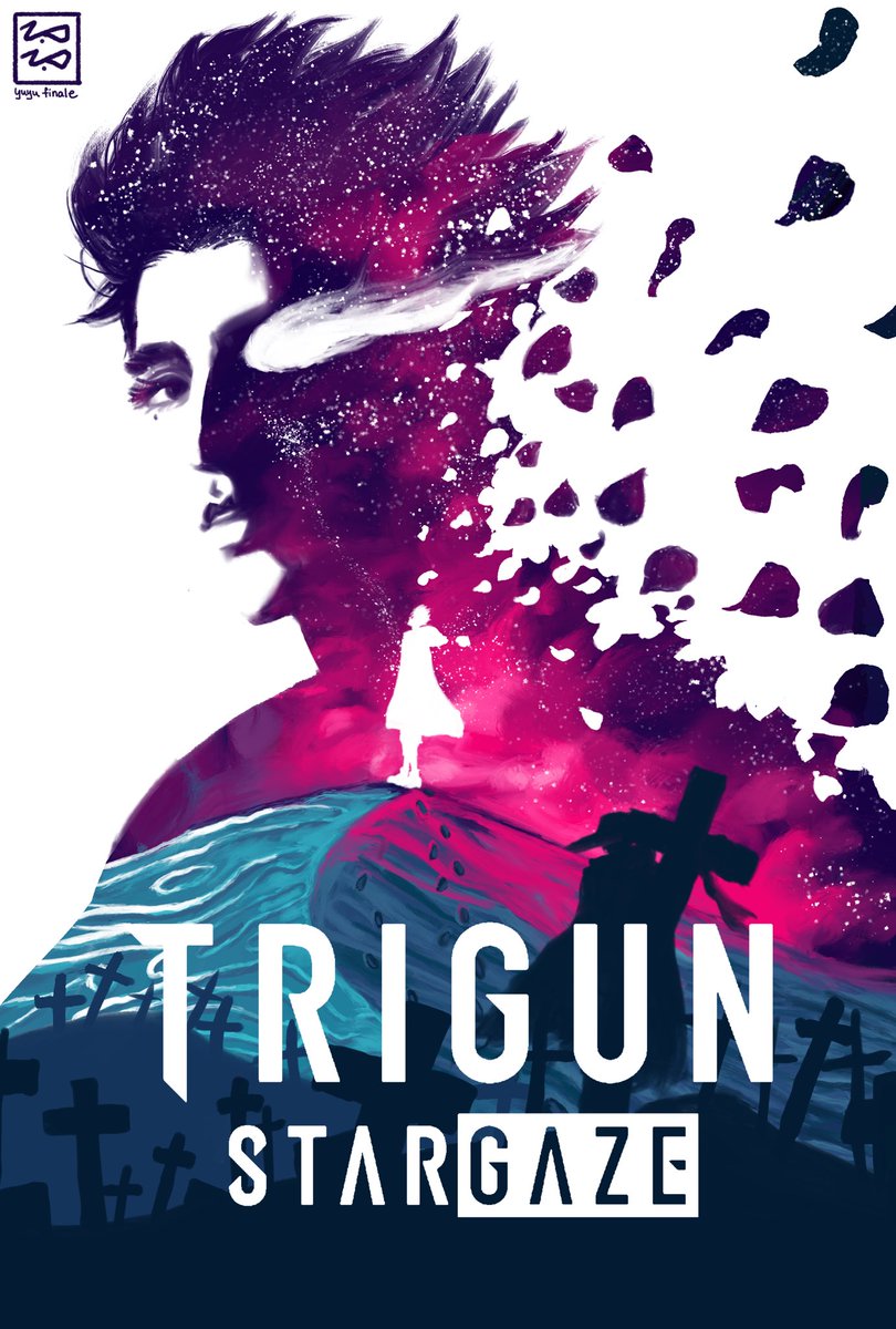 yuyu_finale's tweet photo. trigun stargaze but as vintage sci-fi movie posters 🎥 https://t.co/YG7460g9Ip