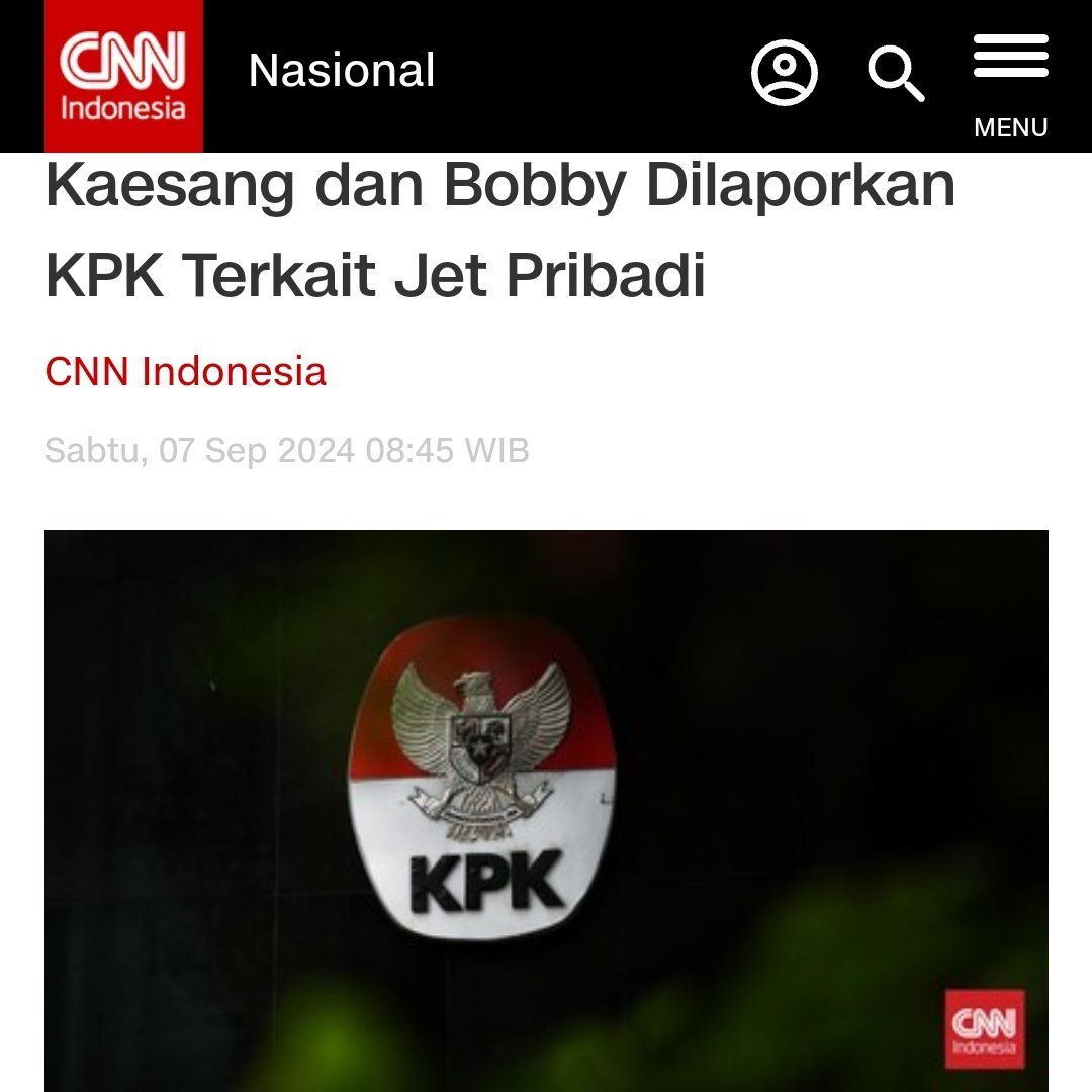 Panggil aja || Mas Steff (@stefanantonio__) on Twitter photo .
.
Isu FUFUFAFA bukan berarti bikin Kita Netizen gak mantau KASUS PRIVATE JET <a href="/kaesangp/">โkakโ Kaesang</a> <a href="/bobbynasution_/">Bobby Nasution</a> ya <a href="/KPK_RI/">KPK</a> <a href="/KejaksaanRI/">Kejaksaan RI</a>
Kaesang dan Bobby sudah RESMI DILAPORKAN
terkait Jet Pribadi .. Apakah masuk Gratifikasi atau tidak
Jadi TIDAK ADA ALASAN bagi <a href="/KPK_RI/">KPK</a>
buat MENUNDA .
.
Isu FUFUFAFA bukan berarti bikin Kita Netizen gak mantau KASUS PRIVATE JET <a href="/kaesangp/">โkakโ Kaesang</a> <a href="/bobbynasution_/">Bobby Nasution</a> ya <a href="/KPK_RI/">KPK</a> <a href="/KejaksaanRI/">Kejaksaan RI</a>
Kaesang dan Bobby sudah RESMI DILAPORKAN
terkait Jet Pribadi .. Apakah masuk Gratifikasi atau tidak
Jadi TIDAK ADA ALASAN bagi <a href="/KPK_RI/">KPK</a>
buat MENUNDA