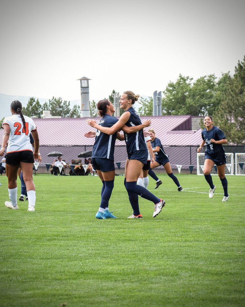 UtahState_AD's tweet image. Week four of women’s soccer and we beat a 53-year-old record. Can’t wait to see what these Aggies do next 🤘🏻💙‼️