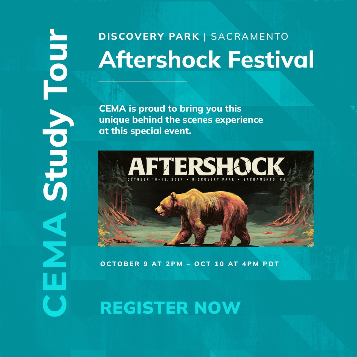 Join us for an exclusive #CEMA member study tour at the Aftershock Festival in Sacramento. Go behind the scenes and discover how festivals are becoming a powerful platform for customer engagement. Limited spots available: cemastudytouraftershock.splashthat.com