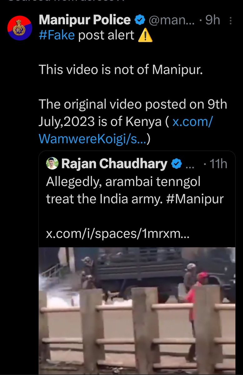 <a href="/EditorRajan/">Rajan Chaudhary</a> <a href="/The_Mooknayak/">The Mooknayak</a> <a href="/KotwalMeena/">Meena Kotwal (मीना कोटवाल)</a> Don't worry.<a href="/manipur_police/">Manipur Police</a> is after you. Now HM <a href="/AmitShah/">Amit Shah</a> will also be after you for your kukified fictional story.