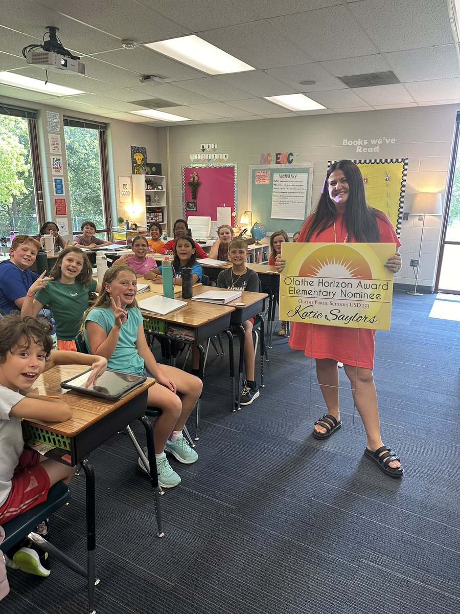 Congratulations to our one and only, Mrs. Teetzen (Saylors)! The impact you have made w/your students in 1 short year is so powerful! You know what it takes! You ARE what it takes and your compassion and insight is remarkable! 💚💙 HN <a href="/olatheschools/">Olathe Public Schools</a> 
#OPSMakeTodayCount