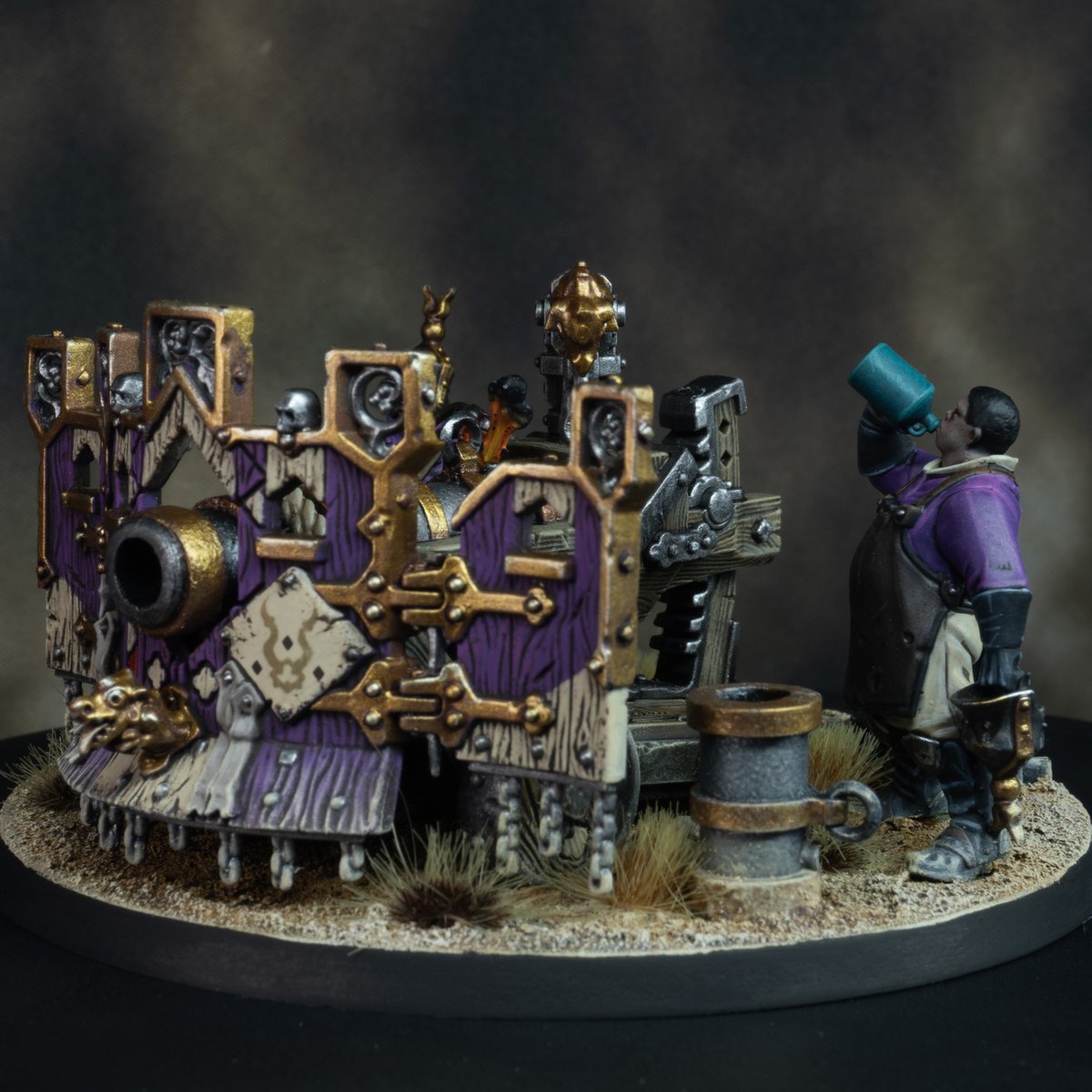 And with that this titan of a project is done! Because of <a href="/_Peachy_Tips_/">Chris Peach</a> , <a href="/Sughammer/">Louise Sugden</a> and <a href="/HonestWargamer/">The Honest Wargamer</a> talking about Barry drinking a beer and shooting the god of death on JUGGZ I had to paint this model! #paintingwarhammer #ageofsigmar #paintingwarhammer #warhammercommunity