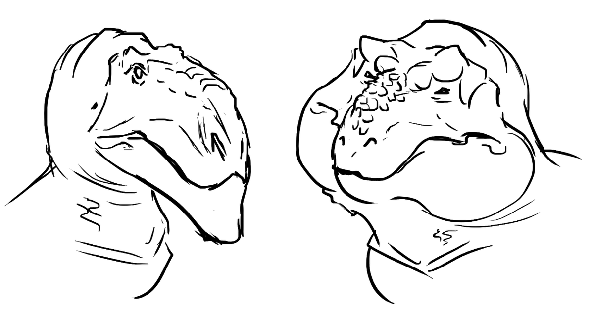 SpaceTaco101's tweet photo. Giganotosaurus and T.rex, a comprehensive guide https://t.co/76LMToyJXl