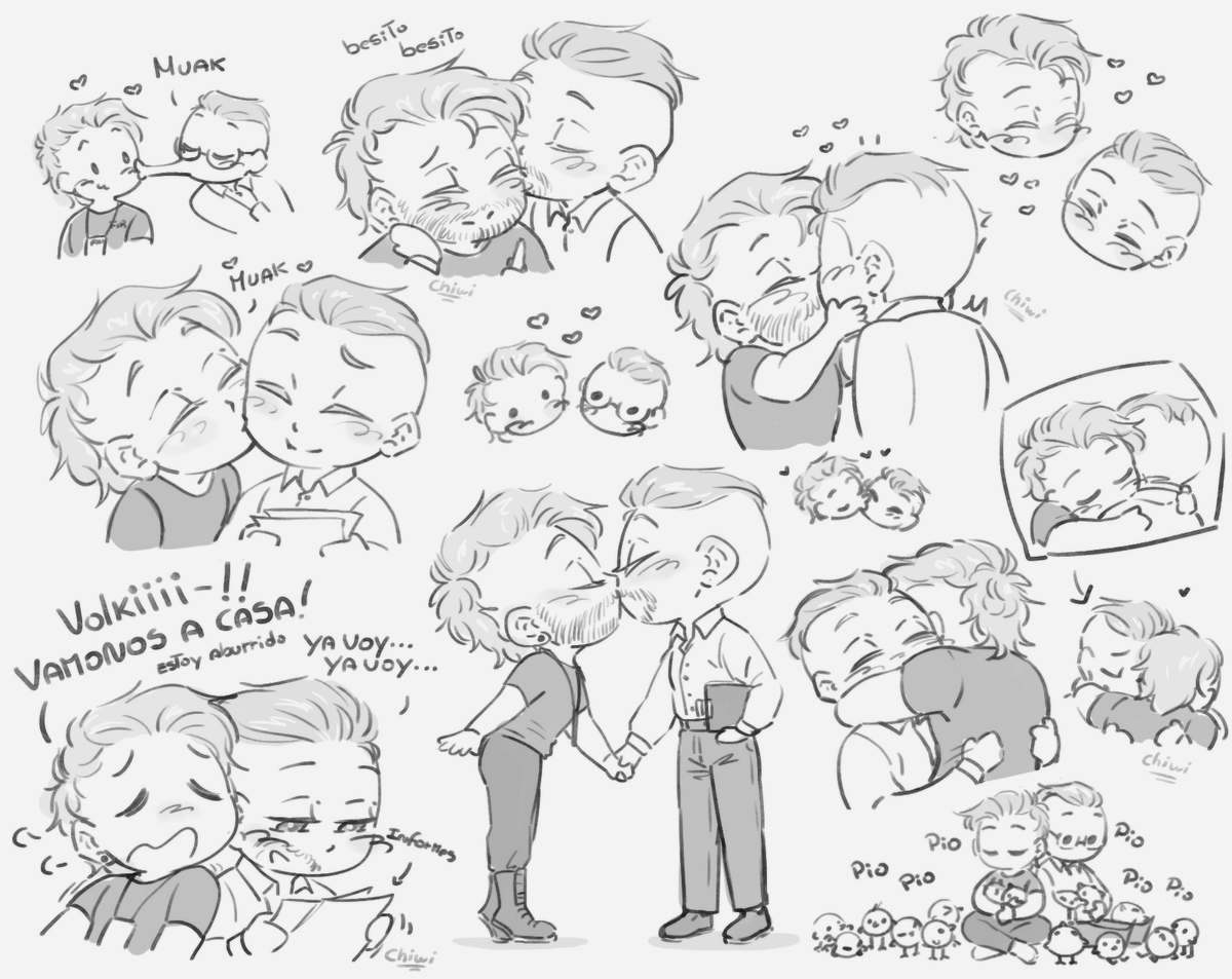 _chiwi_b4r366's tweet photo. Ando super desaparecida con subir dibujos pq la vida adulta me esta chupando la vida snif
Aun asi temgan, volkacio chibis dandose beshitos mUUAk👨‍❤️‍💋‍👨💗💗
#volkacio https://t.co/yRegeiHtv8