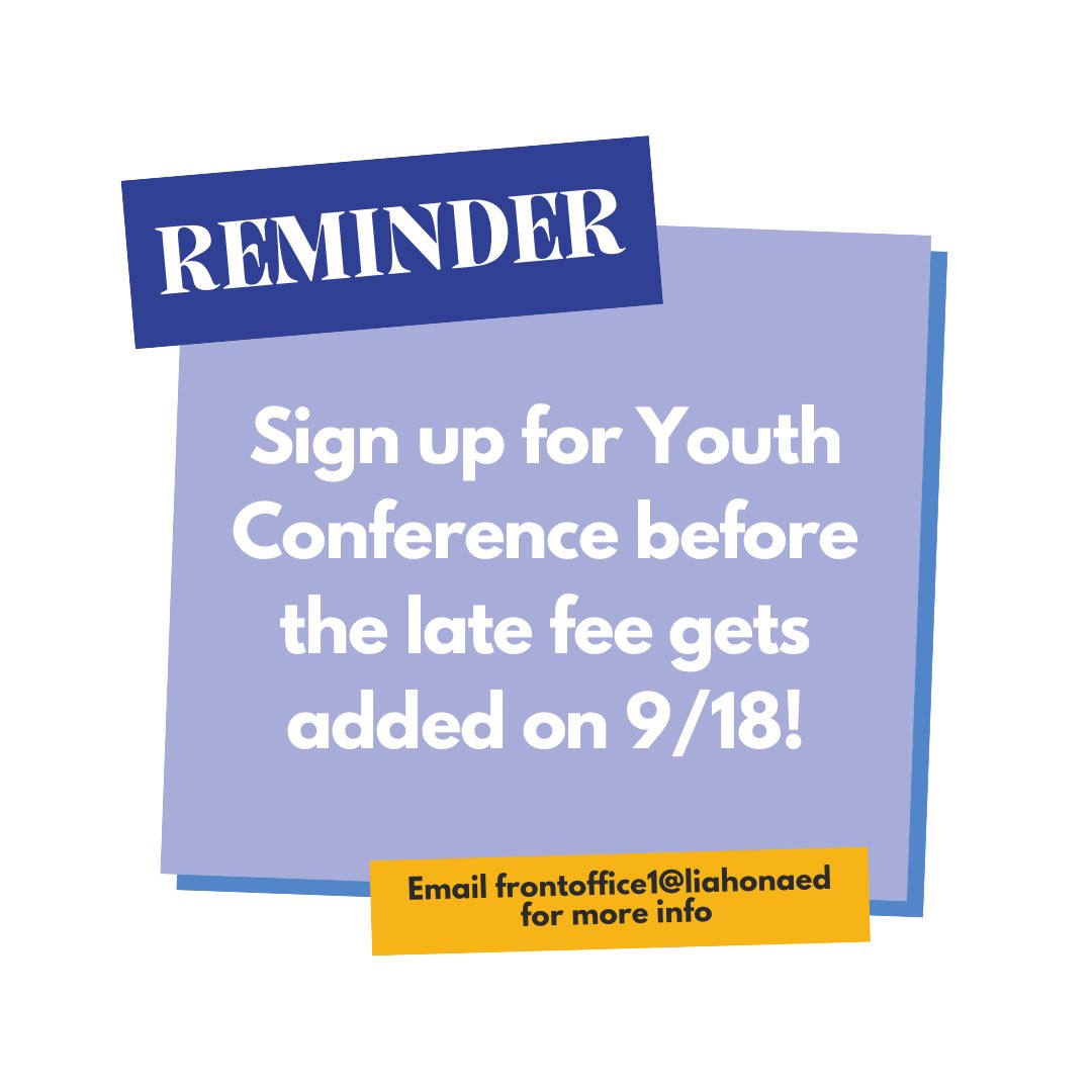 LiahonaPrep's tweet photo. Hurry and register for Youth Conference before it’s too late! https://t.co/HgSXdi1MSt
