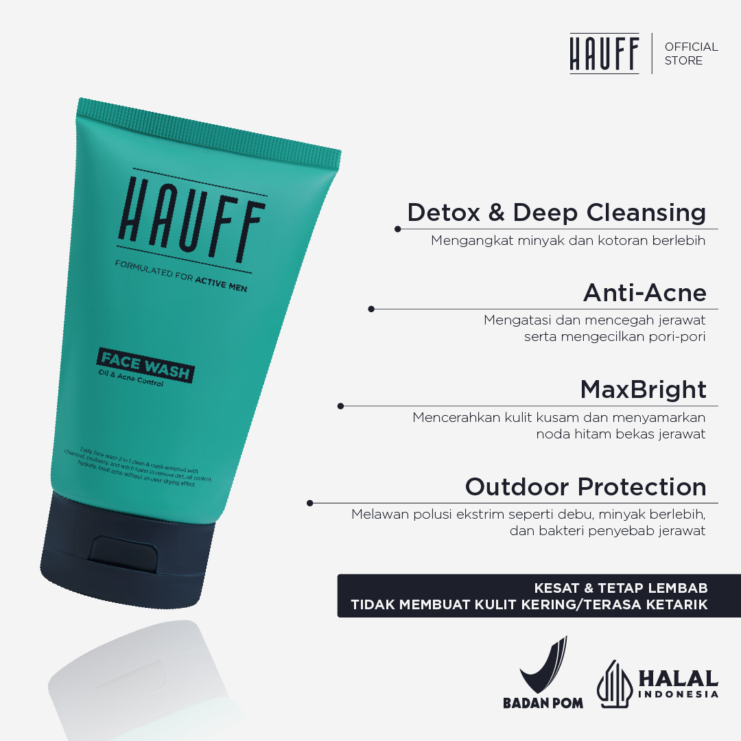 Formulanya yg gentle efektif kontrol minyak dan atasi jerawat tanpa bikin kulit terasa kering setelahnya😎 

Saatnya hijrah dari sabun cuci muka biasa Broff🚀