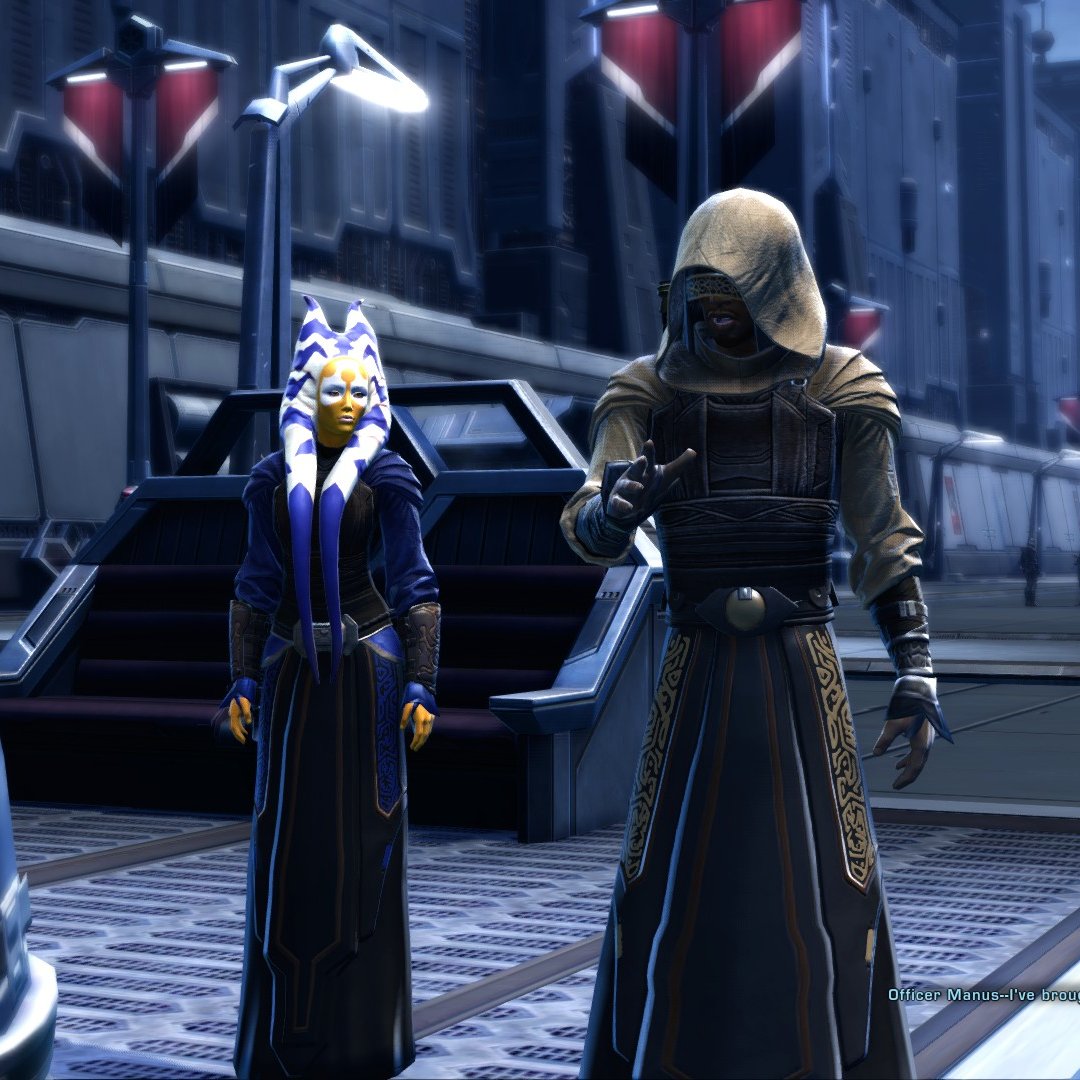 mordorgeist's tweet photo. I might be Low Key Obsessed with the Jedi Drip on my #SWTOR Jedi Consular Yehezkel. Some of you that are following along, know that this is the Rep version of the Imp Inquisitor I made for #Roleplaing on Malgus. Qyzen and Ashara looking sharp as well. 
#SpaceBarbie #swtorfashion https://t.co/QMFCA0AT6y