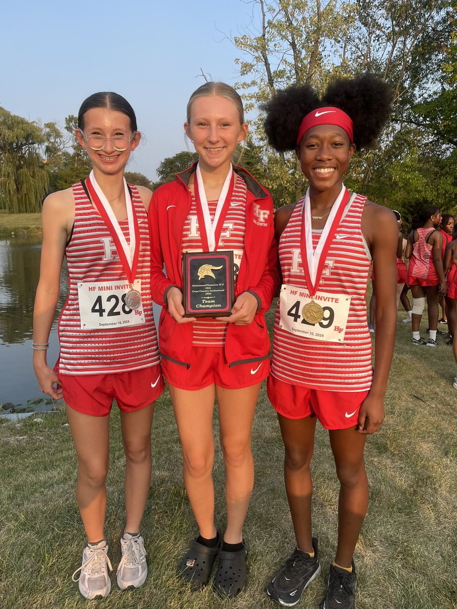 HFXCountry's tweet photo. Today was filled with great performances, including a Viking 1-2-3 with senior Mattie Terrell taking first on her own senior night, followed freshman Makayla Shulman and sophomore Lilia Abramcyzk. The long red line was strong today!! https://t.co/8mR6Vxlw8W
