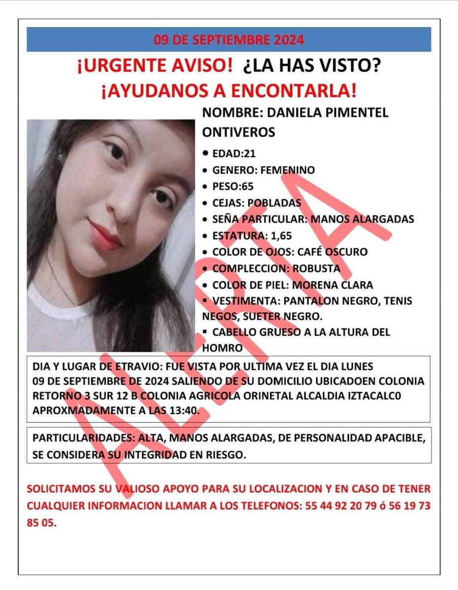 gaviero1's tweet photo. Se solicita compartir. @Julsdh @PDI_FGJCDMX @MarthaTagle @AAMBER_mx @busqueda_cdmx @MexfamAC @GntJoven_Mexfam https://t.co/giXekoFugJ