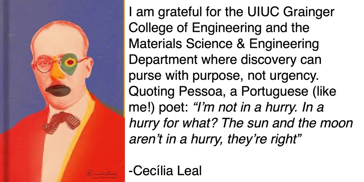 I really like <a href="/UofIllinois/">University of Illinois</a> tradition where the Library lets you laminate a book of your choice when you are promoted. I chose F. Pessoa. Here's why:
