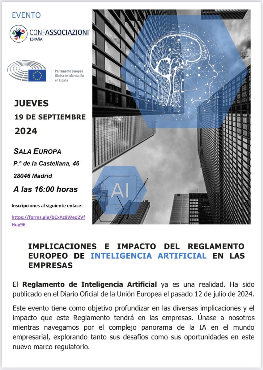 algoritmolegal's tweet image. 🎯 𝐈𝐌𝐏𝐋𝐈𝐂𝐀𝐂𝐈𝐎𝐍𝐄𝐒 𝐄 𝐈𝐌𝐏𝐀𝐂𝐓𝐎 𝐃𝐄𝐋 𝐑𝐄𝐆𝐋𝐀𝐌𝐄𝐍𝐓𝐎 𝐄𝐔𝐑𝐎𝐏𝐄𝐎 𝐃𝐄 𝐈𝐍𝐓𝐄𝐋𝐈𝐆𝐄𝐍𝐂𝐈𝐀 𝐀𝐑𝐓𝐈𝐅𝐈𝐂𝐈𝐀𝐋 𝐄𝐍 𝐋𝐀𝐒 𝐄𝐌𝐏𝐑𝐄𝐒𝐀𝐒 el 19.09.24
Puedes inscribirte aquí: lnkd.in/dgCfJ8WH 
Programa completo del evento aquí 👇
#IA #IA