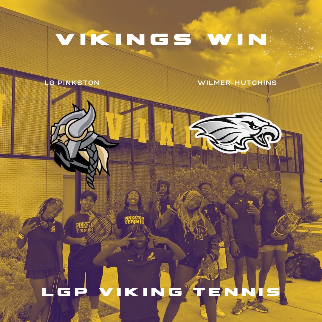 Vikings with the win! 💪🏽

We had some 8-0 wins from Jaliyah, Daja and Shakiem!

Caleia and Genesis had a dominating 8-1 win in girls doubles 

Jordan and Grace also had a great win against the eagles of Hutchins! 

<a href="/LGPathletics/">PINKSTON ATHLETICS</a> 
<a href="/dallasathletics/">Dallas ISD Athletics</a> 
<a href="/LGPinkstonHS/">L. G. Pinkston High School</a> 
<a href="/NguyenEducator/">Coach Nguyen 🎾</a>