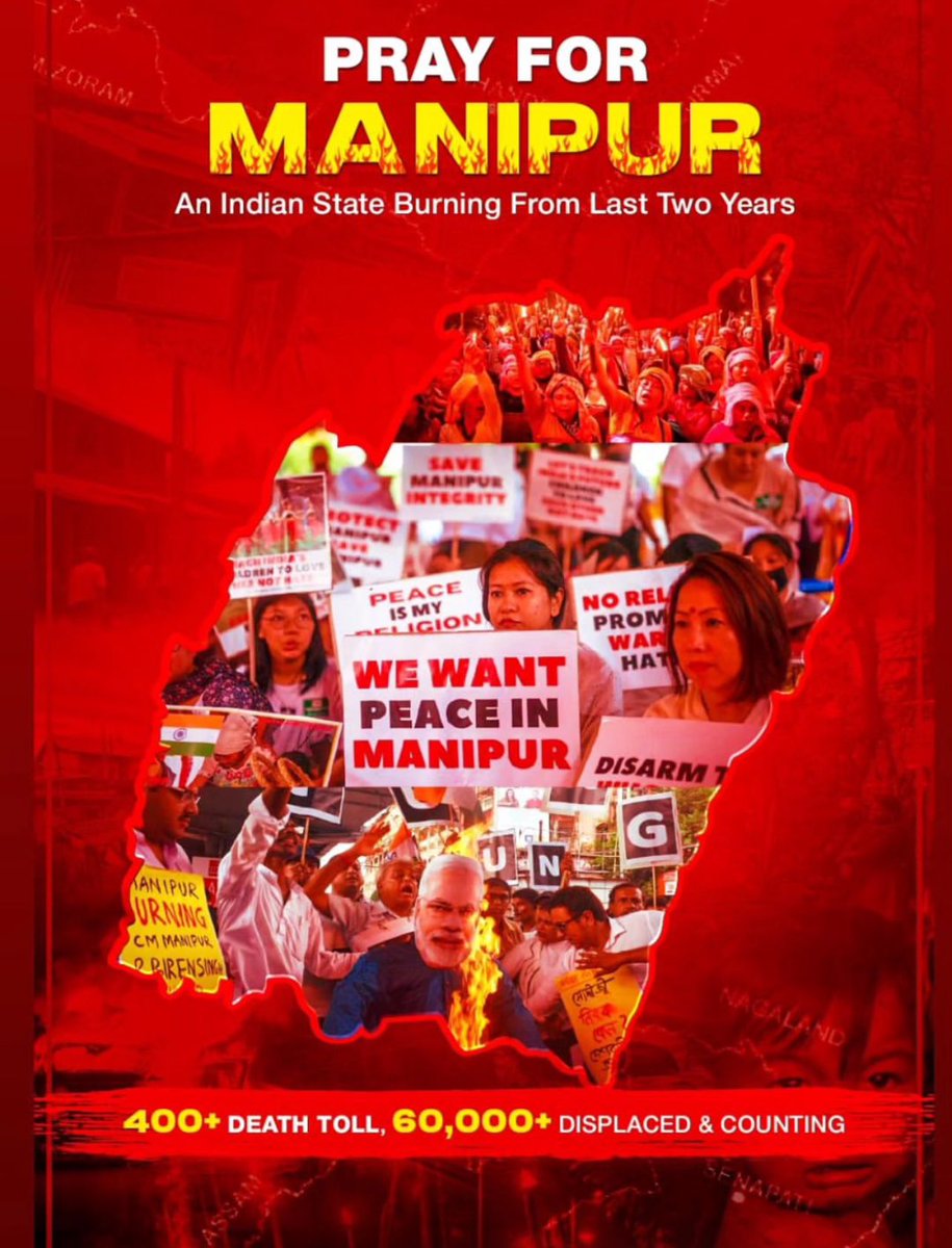 If you think Manipur is part of India then act now.Pray for Manipur 🙏 🥲