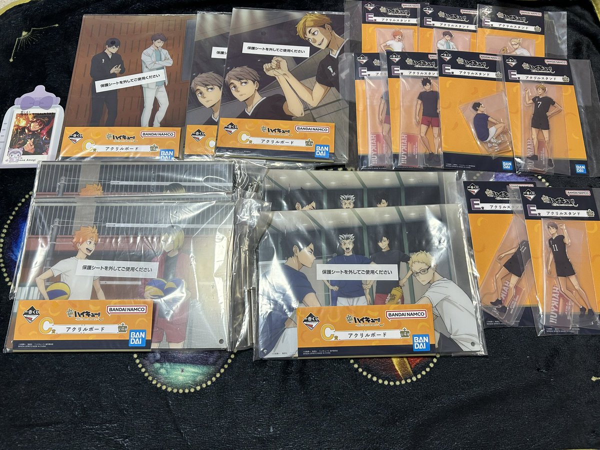 arkt0402mk39's tweet photo. 【譲渡】ハイキュー 一番くじ 10th anniversary

譲)画像のもの

求)定価＋送料

郵送のみ。

C、D賞は1点につきF、G賞＞＞H賞より2点以上、E賞はF、G賞＞＞H賞より同数以上含む譲渡のみ。

→ https://t.co/fBJArDxNIE