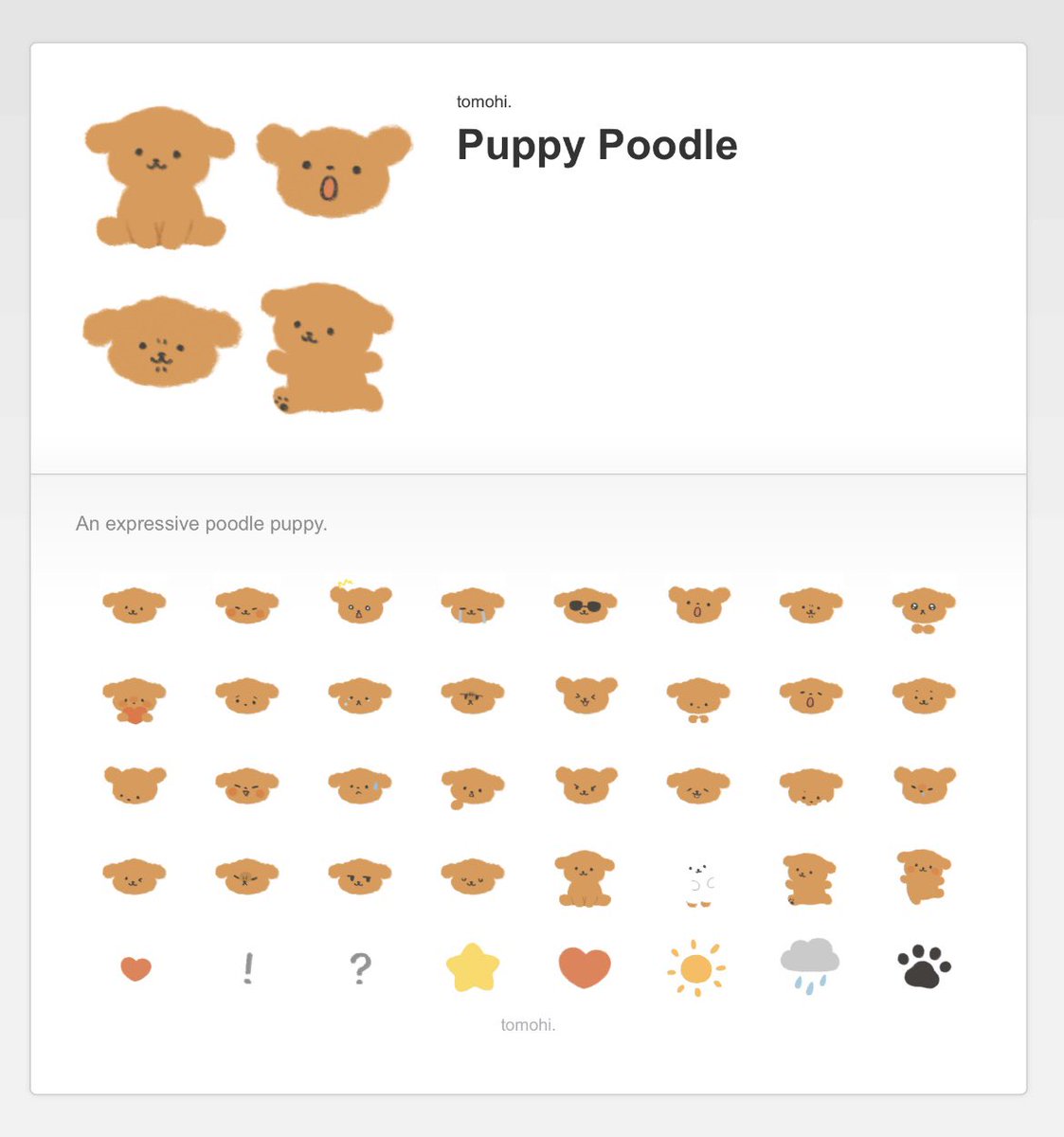 _pira__'s tweet photo. LINEの絵文字 ひっそり販売してます🔖 .·

「子犬のプードル」と、
「らくがきねこ」のシリーズです 🐾

ご興味ある方 良ければぜひ…⸜(⸝⸝◜𖥦◝⸝⸝)⸝︎︎

🐶▶︎https://t.co/iIMUnig4OV

🐱▶︎https://t.co/fRvvR3Nsvy https://t.co/6tenOCAAys