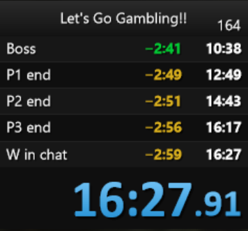 POV I get the waffe and dont choke... Said last night I could beat this record by 3 minutes if I could just get the waffe...

 LOCKED IN
