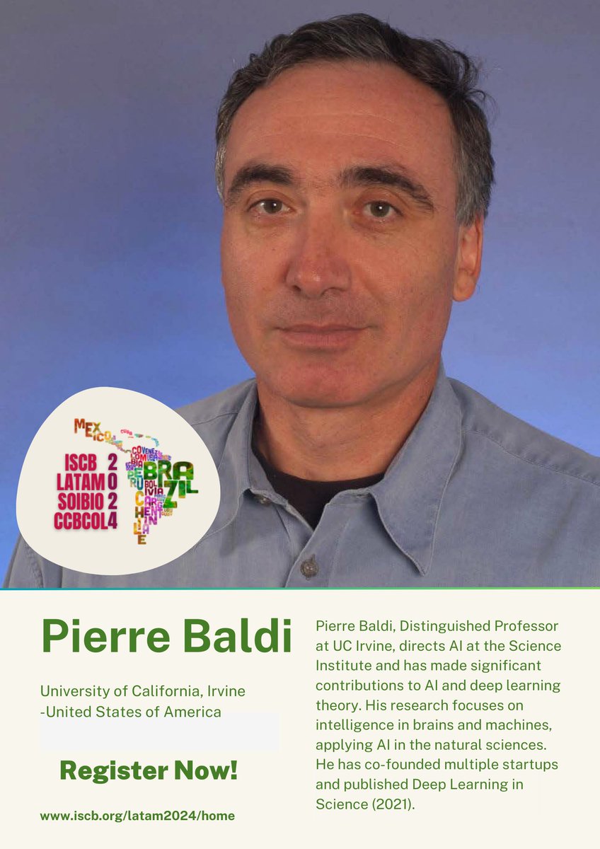 Get to know our distinguished panelists for the ISCB Latin America Conference on Bioinformatics - VII Colombian Conference in Bioinformatics!  iscb.org/latam2024/home #iscblatam2024
Dr. Baldi will be talking about clinical applications of AI:
The AI-Driven Hospital of the Future.