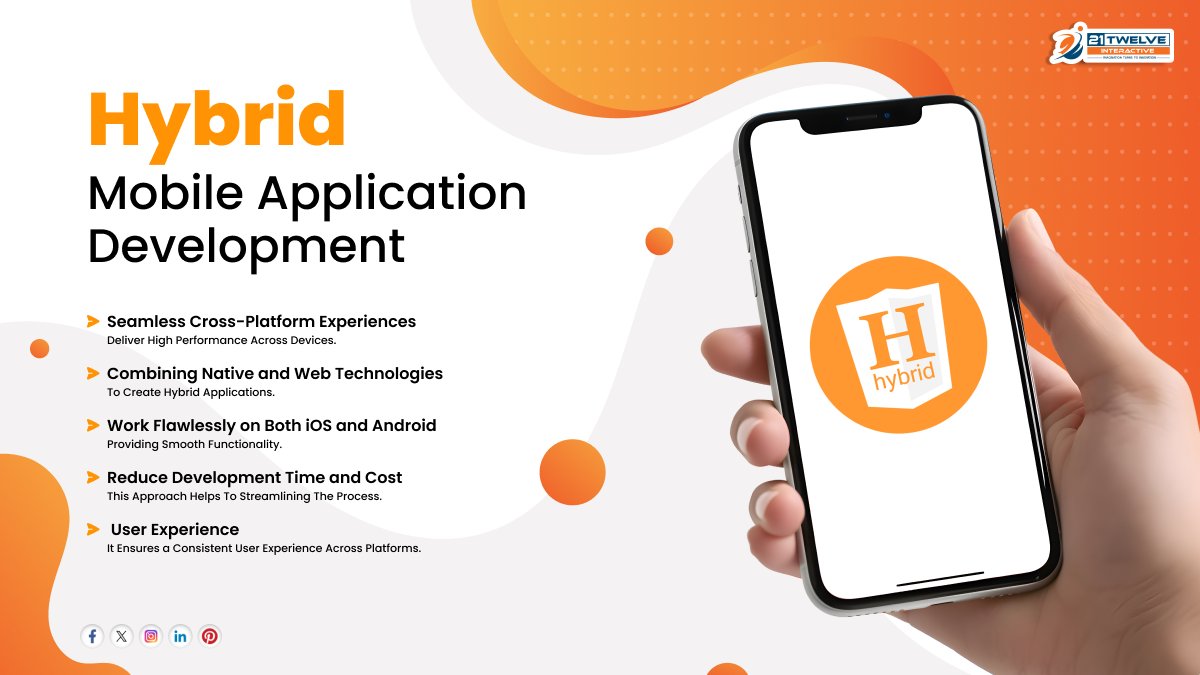 21twelveI's tweet image. 🚀 Hybrid Mobile Application Development: The Future of Seamless Cross-Platform Solutions 📱🌐

#HybridAppDevelopment #MobileApps #CrossPlatform #TechInnovation #AppDevelopment #iOS #Android #TechTrends #UserExperience #21twelveinteractive