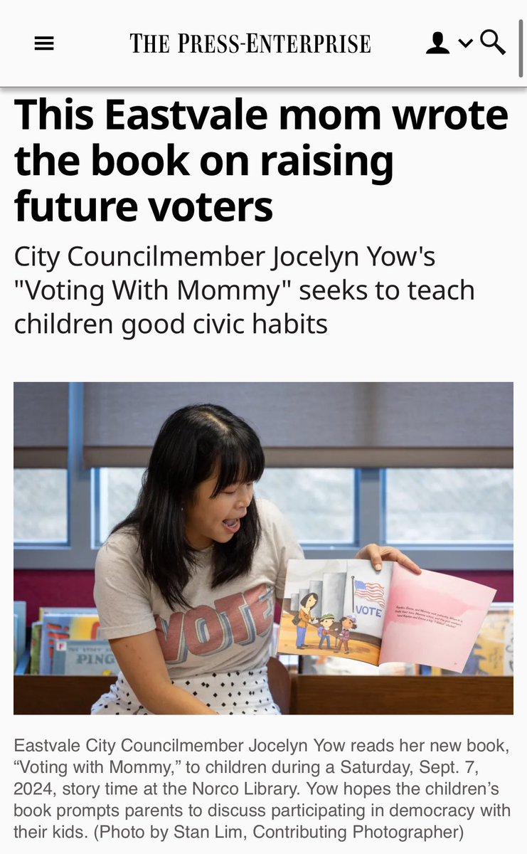 What better time to talk about the importance of voting than now.

Families play a crucial role in shaping a child’s political behavior. When parents have strong civic habits, their children are more likely to prioritize civic engagement 🗳️

pressenterprise.com/2024/09/10/thi…