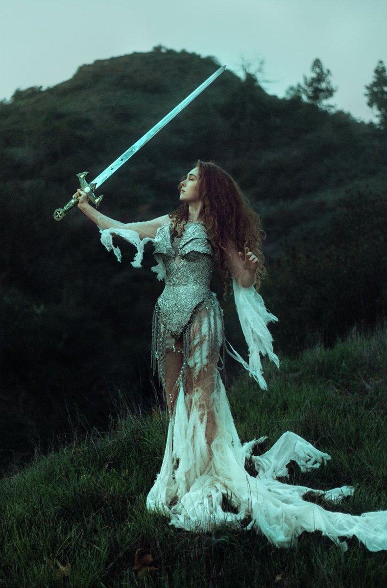 belllmonts's tweet photo. chappell roan has always been about that lesbians with swords aesthetic (from 2022 by lostlandcollections on ig!!) https://t.co/yVclgxYdpb