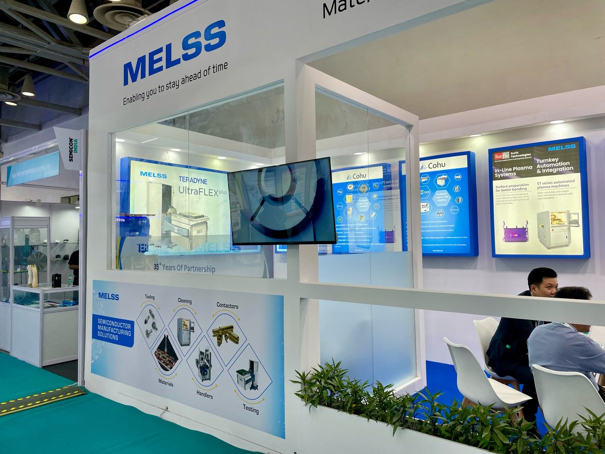 melssindia's tweet image. Join us at Semicon India 2024 at Hall 03 Stall R01. 

Meet with our partners and our team to explore a range of Semiconductor Manufacturing Solutions including Testers, Handlers, Materials and Cleaning Solutions. 

#Teradyne #Cohu #Valtech #Indium #Surfx #Excelitas