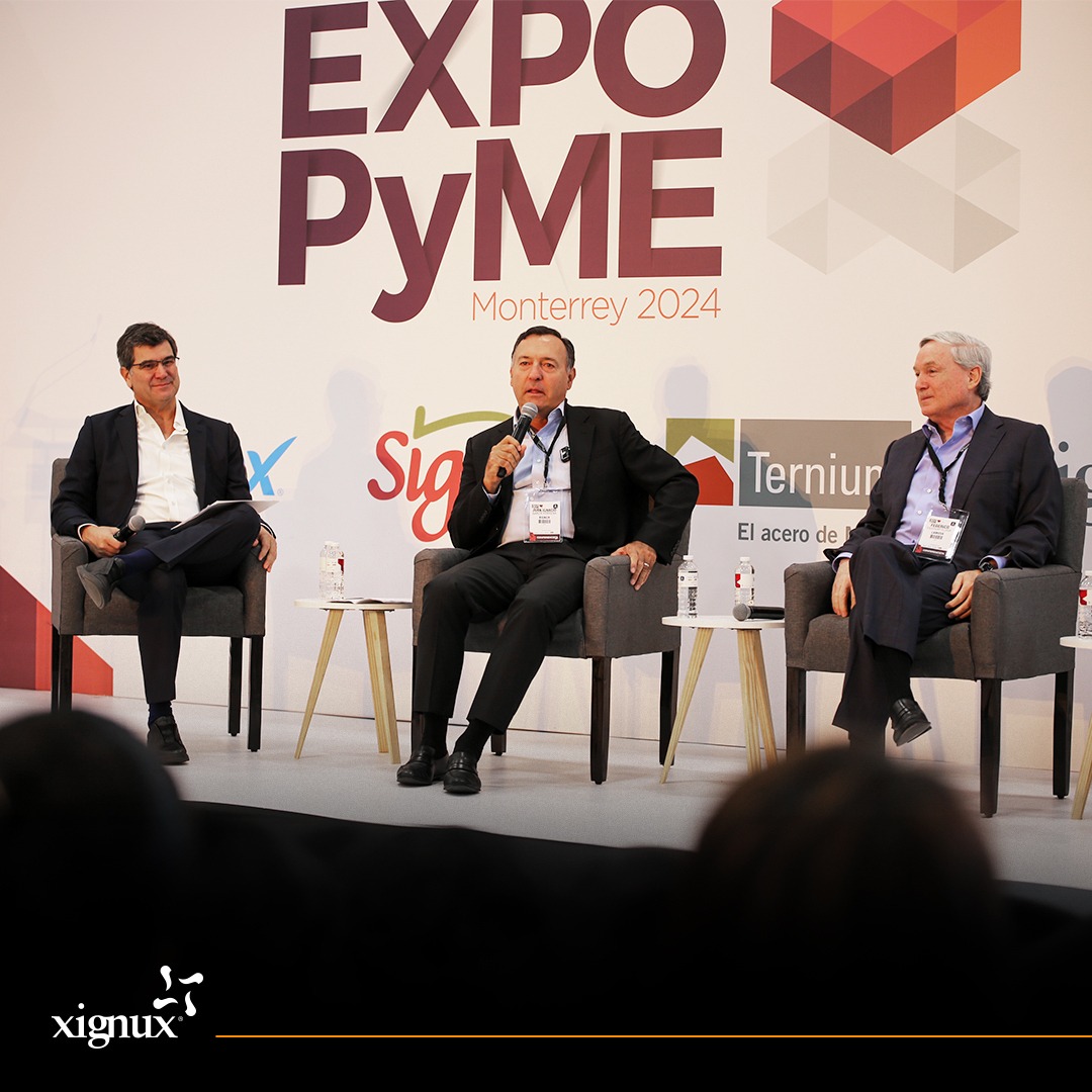 XIGNUX's tweet photo. ¡Energizamos EXPO PyME 2024! En Xignux, estamos comprometidos con el desarrollo de las empresas mexicanas. Nos enorgullece haber sido parte de #EXPOPyME2024, donde nuestro director general, Juan Ignacio Garza Herrera, se presentó en el panel “La industria de Nuevo León y el futuro de México”.