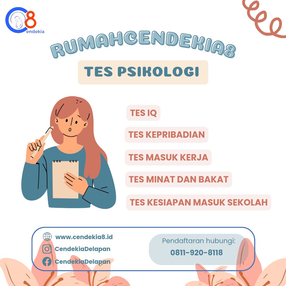 CendekiaDelapan's tweet photo. #konsultasipsikologi #tespsikologi #online dan #offline #bimbel #mapel dan #calistung #kesulitanbelajar untuk #abk @cendekiadelapan
.
Yuk Ayah Bunda bergabung dengan #RumahCendekia8 untuk mendapatkan pelayanan terbaik 🤗🤗
.
Jangan lupa Follow Like dan Komen ya Ayah Bunda 🤗 https://t.co/hQwgqZtyXH