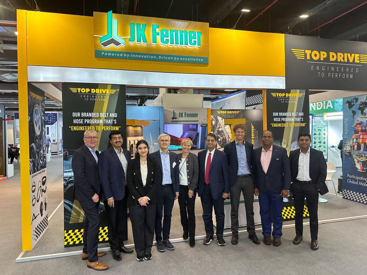 jkfenner's tweet photo. Day 2 at Automechanika Frankfurt has been an incredible success for JK Fenner!
#AutomechanikaFrankfurt #JKFenner #JKEvolve #InnovationInMotion #SustainableManufacturing #TopDrive #MovingMobilityAhead #SustainabilityInFocus #DriveTheFuture #VisitUs #TradeShowHighlights https://t.co/oiCKNV7MTf