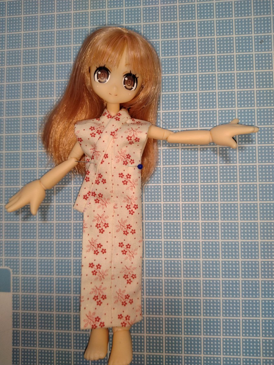 #リルフェアリー
#ピコニーモD
お着物試作中。
微調整しつつ、お袖決めます。
おくみはあったほうが“らしい”けど。