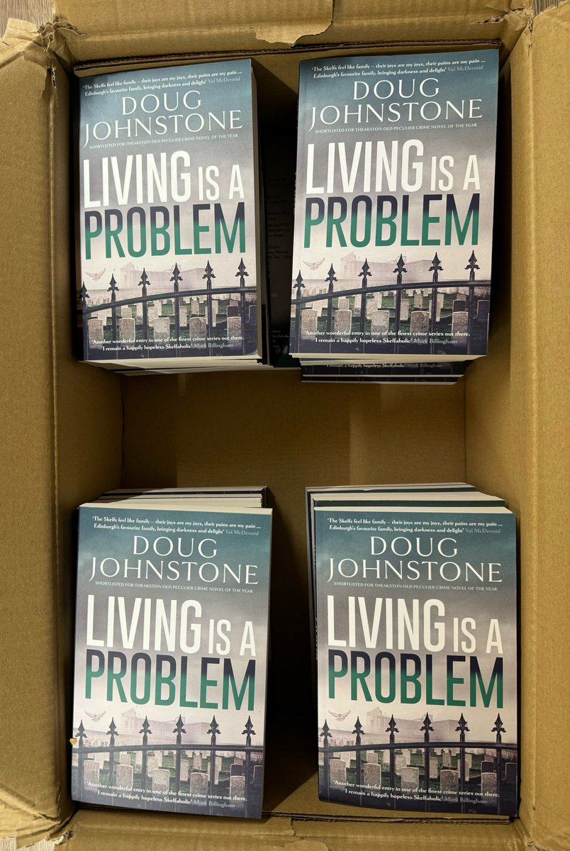 My eighteenth novel, Living is a Problem, is out TODAY, published by the wonderful <a href="/OrendaBooks/">Karen Sullivan 🇺🇦🇨🇦🇬🇧</a>. It's the sixth book in the Skelfs series, and I'm so excited for folk to read it. Buy it in your local independent bookshop, or at the link below:
geni.us/E7in2TJ