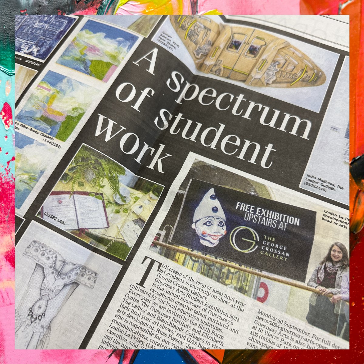 The Guernsey Institute (@thegsyinstitute) on Twitter photo Get to the George Crossan Gallery in the <a href="/GsyMarketPlace/">Guernsey Market Place</a> to witness 'the cream of the crop' of local final-year art students, including some of our own 😃 <a href="/GuernseyArts/">Guernsey Arts Commission</a> Student Exhibition is open until 27/9/24, Monday to Saturday between 9.30am & 3.40pm. <a href="/GuernseyPress/">Guernsey Press</a> #TGILIFE Get to the George Crossan Gallery in the <a href="/GsyMarketPlace/">Guernsey Market Place</a> to witness 'the cream of the crop' of local final-year art students, including some of our own 😃 <a href="/GuernseyArts/">Guernsey Arts Commission</a> Student Exhibition is open until 27/9/24, Monday to Saturday between 9.30am & 3.40pm. <a href="/GuernseyPress/">Guernsey Press</a> #TGILIFE