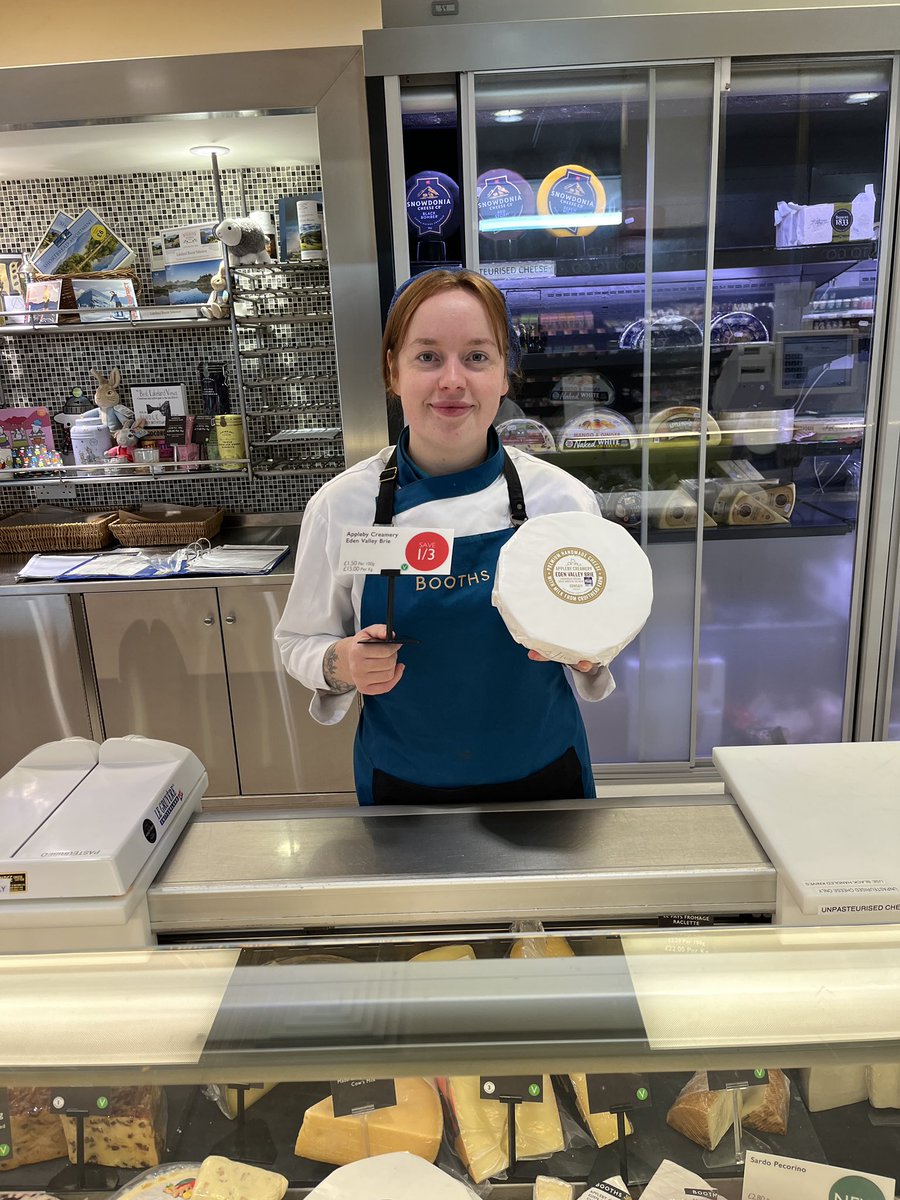 BoothsCountry's tweet photo. Germaine at Penrith recommends trying the Eden Valley Brie which is made locally by Appleby Creamery 🧀 https://t.co/tNun3mG2ts