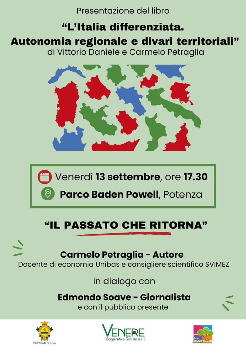 Oggi e domani, due appuntamenti in #Basilicata per discutere di #autonomiadifferenziata