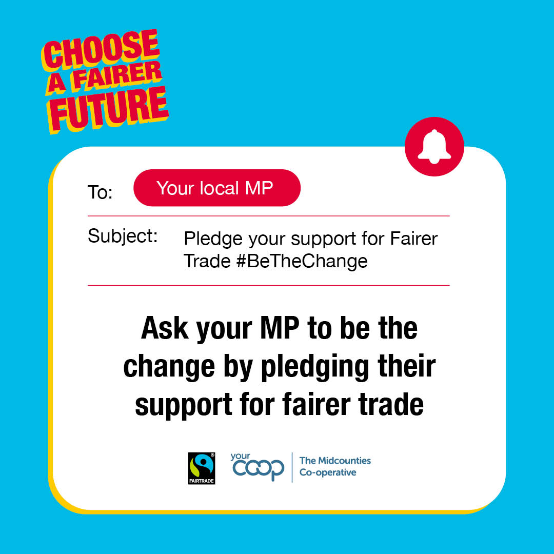 Your Co-op (@midcountiescoop) on Twitter photo 📢 Calling all @MidcountiesCoop members: Use your voice to back #Fairtrade!
We've supported <a href="/FairtradeUK/">Fairtrade Foundation</a> for 30 years, and now we need YOU to urge your MPs to champion fair trade.
Together, we can drive global change🌍
fairtrade.org.uk/bethechange/
#BeTheChange 📢 Calling all @MidcountiesCoop members: Use your voice to back #Fairtrade!
We've supported <a href="/FairtradeUK/">Fairtrade Foundation</a> for 30 years, and now we need YOU to urge your MPs to champion fair trade.
Together, we can drive global change🌍
fairtrade.org.uk/bethechange/
#BeTheChange
