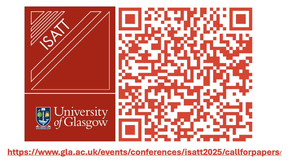 ISATT2025's tweet photo. 📣 The countdown is on! Only 3️⃣ days to submit your #ISATT2025 abstract! What’s worth fighting for in education? Join colleagues from across the world to problematise 𝙌𝙪𝙖𝙡𝙞𝙩𝙮 𝙏𝙚𝙖𝙘𝙝𝙞𝙣�� 𝙛𝙤𝙧 𝙖 𝙈𝙤𝙧𝙚 𝙀𝙦𝙪𝙞𝙩𝙖𝙗𝙡𝙚 𝙒𝙤𝙧𝙡𝙙 🌍🏴󠁧󠁢󠁳󠁣󠁴󠁿 @UofGEducation @UofGlasgow https://t.co/UXA8xpmgzS