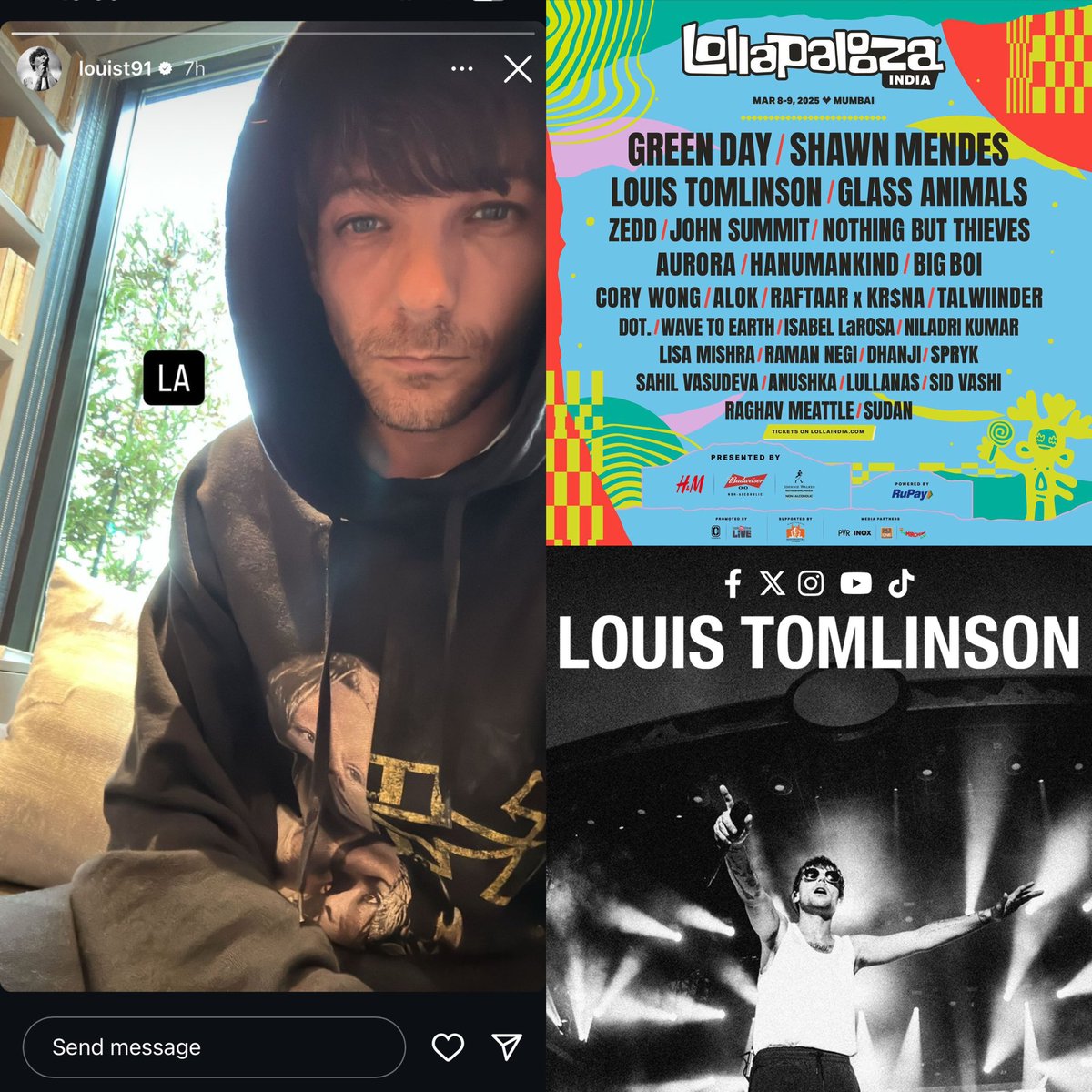biggerthanlwt's tweet photo. *louis will disappear and we wont hear from him*

also louis: https://t.co/UUahUPglVj