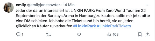 mbeatz's tweet photo. Leute gibts, sollte man sich echt schämen für...

#LinkinPark #Linkinparktickets https://t.co/E7UMes3Liy