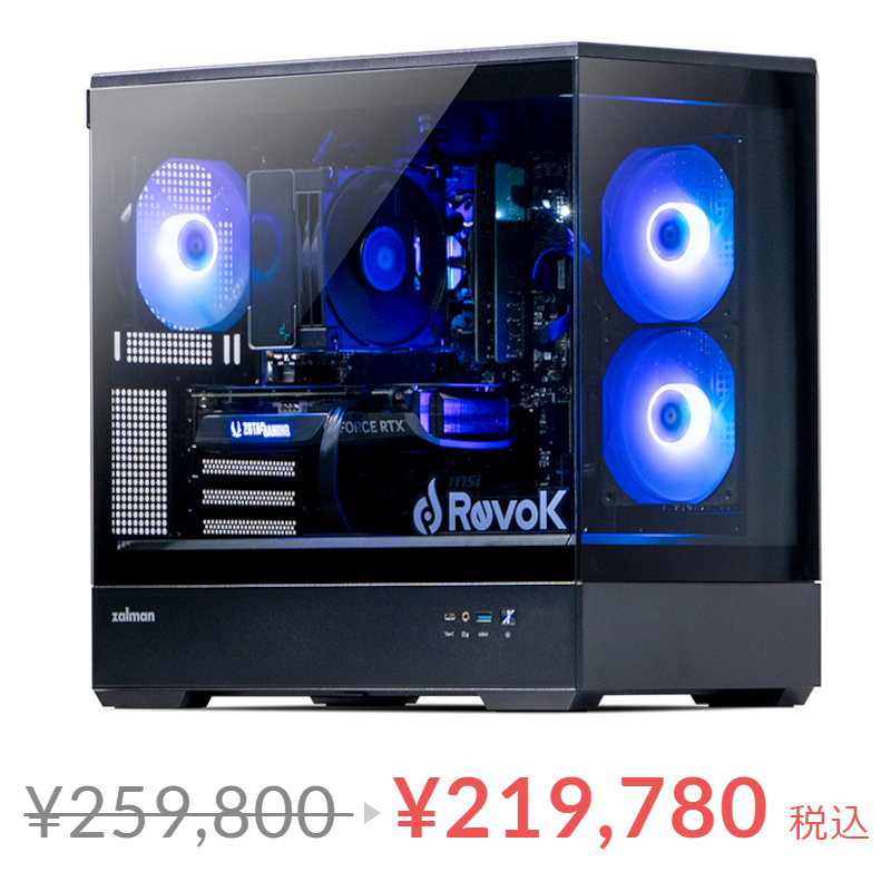＼セール開催中！／🎉
RevoK Type Z
revok.net/items/65b06175…

CPU：Ryzen 7 5700X3D
GPU：GeForce RTX 4070 12GB
メモリ：DDR4 32GB
SSD：1TB
サウンド：オンボード
有線LAN：1Gbps
無線LAN：Wi-Fi 5

ピラーレスケースです！
ゲーミングプロセッサ搭載PCです

#ゲーミングPC
#ゲーミングパソコン