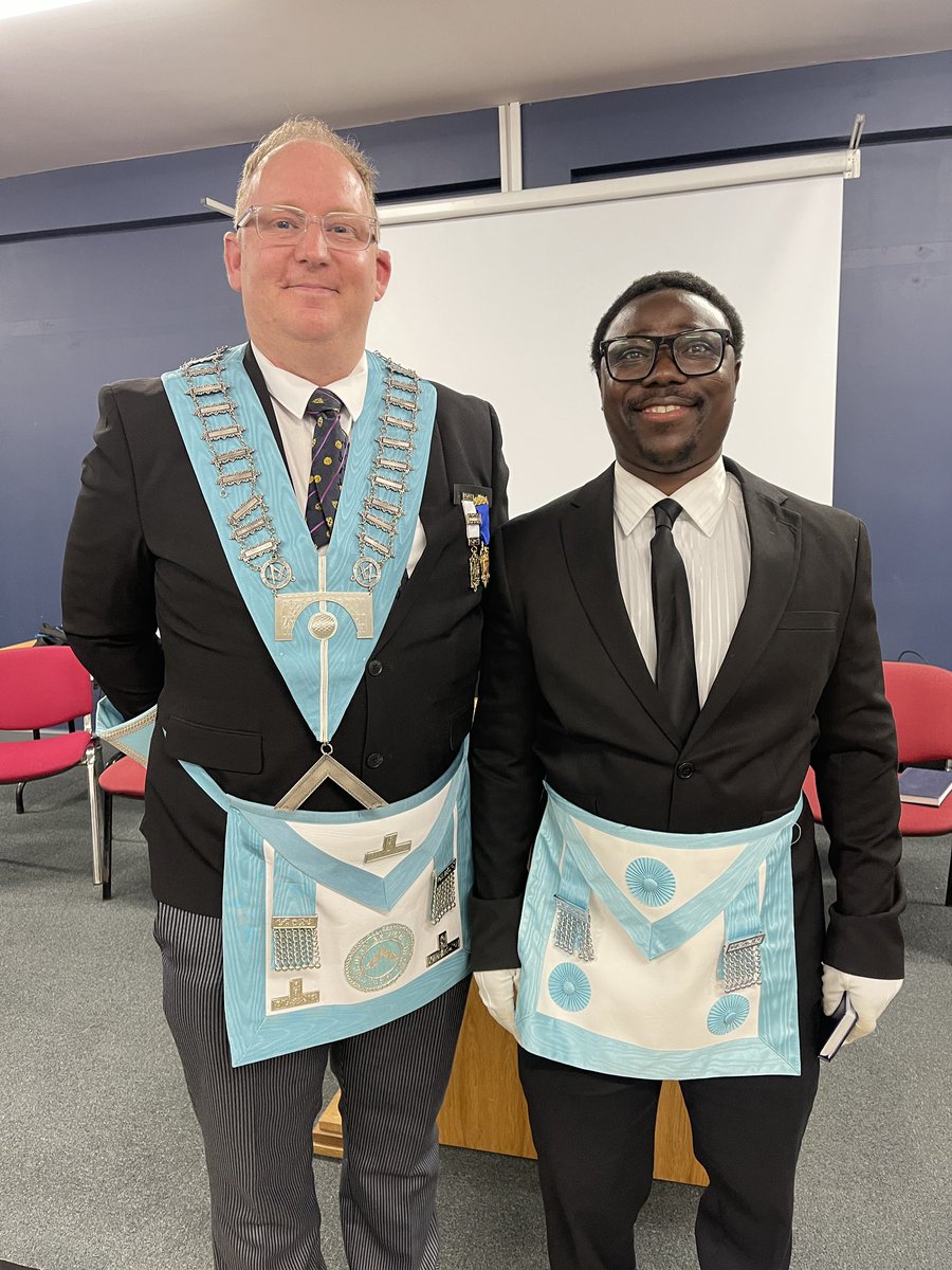 Congratulations to Felix and all our past masters who raised him to the degree of a Master Mason last night